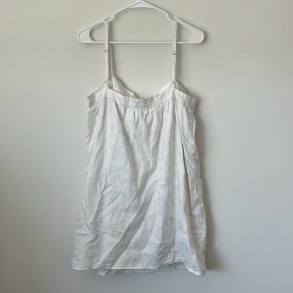 Reformation Winifred White Linen Mini Dress with Bow Detail Size: 10 - Picture 10 of 10